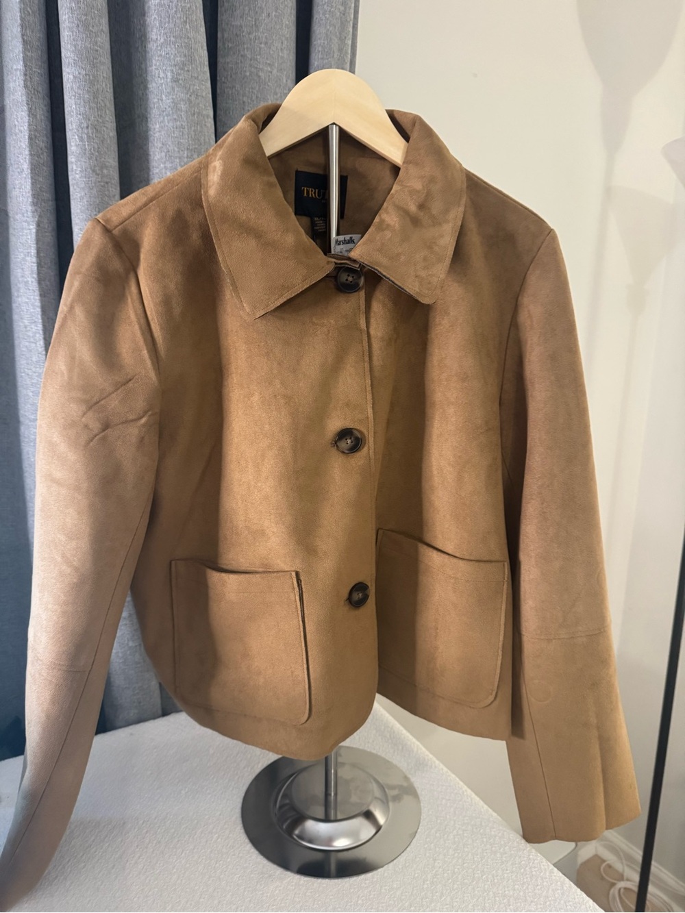 Truth Suede Jacket in Tan Brown